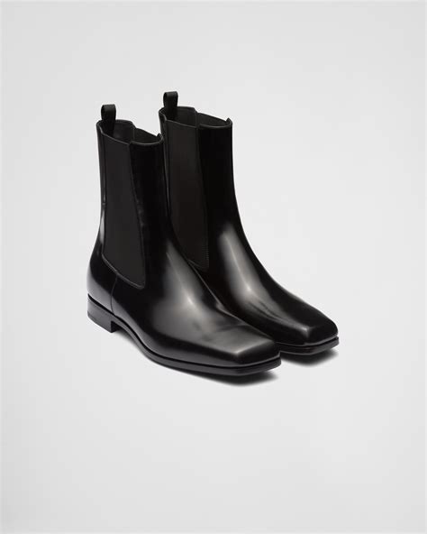 prada felt fur-lined lug sole boots|prada chelsea boots.